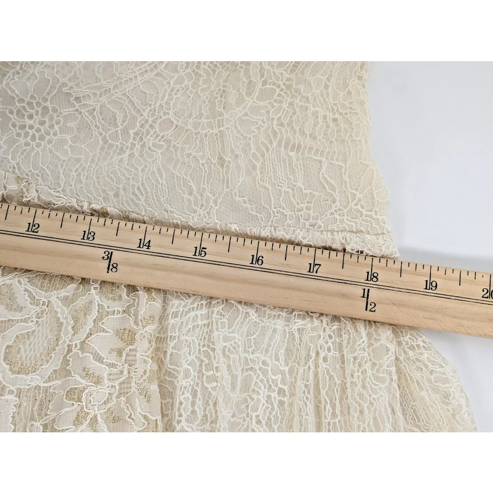 NWT Free People Don’t You Dare Lace Dress Ivory Neutral Combo Sz S Bachelorette - Picture 10 of 11